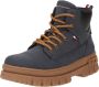 Tommy Hilfiger veterboots donkerblauw Jongens Polyester Effen 30 - Thumbnail 3