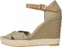 Tommy Hilfiger Espadrilles Basic Open Toe High Wedge in groen - Thumbnail 4