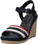 Tommy Hilfiger Highheel sandaaltjes FEMININE CROCHET HIGH WEDGE - Thumbnail 1