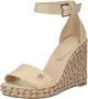 Tommy Hilfiger Beige Sleehak Sandalen met Zilveren Details Beige Dames - Thumbnail 3