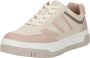 Tommy Hilfiger Sneakers Vlag Laag Uitgesneden Vetersneaker Roze Beige Streetwear Kind - Thumbnail 2