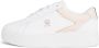 Tommy Hilfiger Witte Whimsy Roze Court Sneakers White Dames - Thumbnail 2