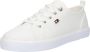 Tommy Hilfiger Witte Canvas Lage Sneakers White Dames - Thumbnail 3