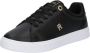 Tommy Hilfiger Sportieve Zwarte Veterschoenen met Contrastdetails Black Dames - Thumbnail 4