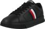 Tommy Hilfiger Sneakers ICON COURT LTH STRIPES veterschoenen vrijetijdsschoen lage schoen met gewatteerde schaprand - Thumbnail 3