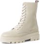 Bruin Tinten Monochromatic Lace Up Boot Veterboots Laarzen Met Veters Dames Beige - Thumbnail 19