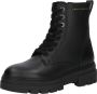 Tommy Hilfiger chunky leren veterboots zwart - Thumbnail 3