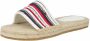 TOMMY JEANS Slippers COLORED LACES FLAT SANDAL met beleg van raffia - Thumbnail 2