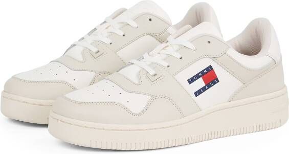 TOMMY JEANS Retro Basket heren sneaker Beige wit