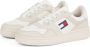 TOMMY JEANS Retro Basket heren sneaker Beige wit - Thumbnail 1