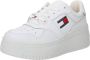 TOMMY JEANS Plateausneakers TJW RETRO BASKET FLATFORM ESS met logo-tekst in de zool vrijetijdsschoen lage schoen veterschoen - Thumbnail 7