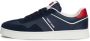 Tommy Hilfiger The Greenwich Leren Sneaker Heren Blauw - Thumbnail 3