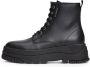 Tommy Hilfiger Biker boot van leer met plateauzool - Thumbnail 2