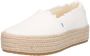 TOMS Valencia Platform Wit Textiel Espadrilles Dames - Thumbnail 4