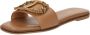 Twinset Leren Slippers Brown Dames - Thumbnail 2