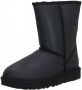 UGG Enkellaarsjes Dames Laarzen Damesschoenen Wol classic short leathe Zwart - Thumbnail 2