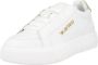 Valentino Witte leren sneaker met gouden logo White Dames - Thumbnail 3