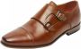 Van Lier Rhodes leren gespschoenen cognac - Thumbnail 3