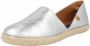 Verbenas Carmen Nucleo meal leren espadrilles zilver - Thumbnail 4