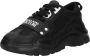 Versace Jeans Couture Speedtrack Zwarte Leren Mesh Sneakers Black Heren - Thumbnail 3