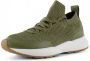 Woden Trendy textielsneaker met visleerdetails Green Dames - Thumbnail 2