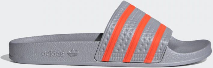 Adidas Originals Adilette Slippers Halo Silver Solar Red Heren -