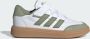 Adidas Sportswear Courtblock sneakers wit mosgroen gum Imitatieleer 28 - Thumbnail 4