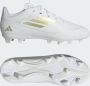 Adidas F50 Club Gras Kunstgras Voetbalschoenen (FxG) Kids Wit Goud - Thumbnail 2