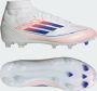 Adidas F50 League Mid Gras Voetbalschoenen (FG) Wit Blauw Rood - Thumbnail 3