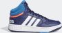 Adidas Perfor ce Hoops Mid Schoenen Kinderen Blauw - Thumbnail 3