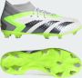 Adidas Predator Accuracy.1 Gras Voetbalschoenen (FG) Kids Wit Grijs Felgeel Zwart - Thumbnail 3