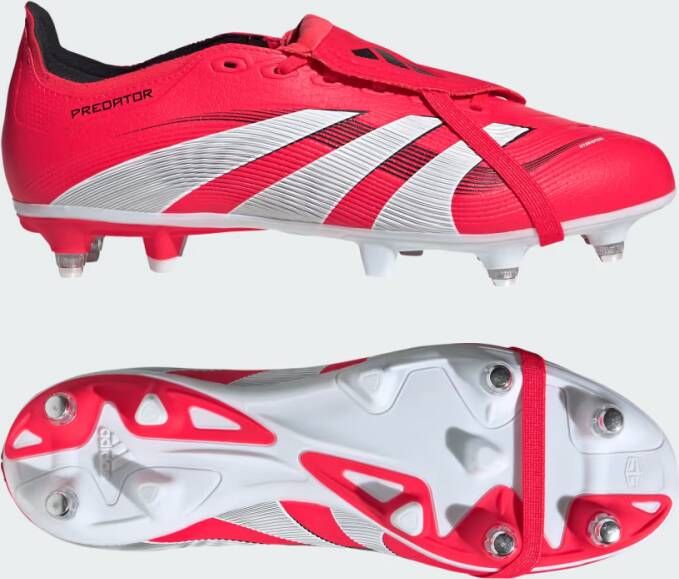 Adidas Perfor ce Predator League Fold-Over Tongue Soft Ground Voetbalschoenen Unisex Rood