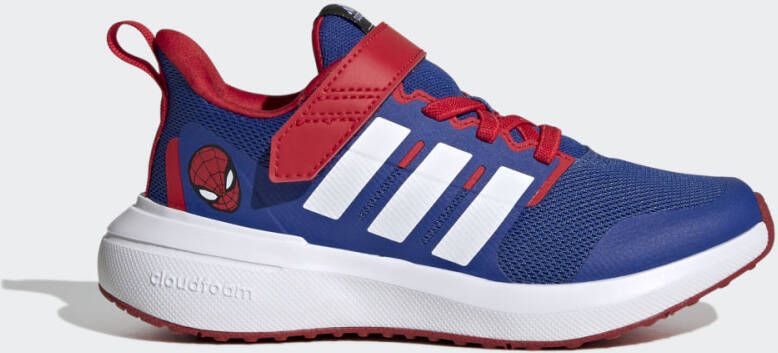 Adidas Sportswear x Marvel FortaRun Spider-Man 2.0 Cloudfoam Sport Running Schoenen met Elastische Veters en Klittenband Kinderen Blauw - Foto 2