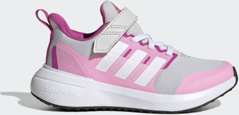 Adidas Originals Fortarun K Elastic Lace Top Strap Sneaker Fashion sneakers Schoenen grey one ftwr white beam pink maat: 28 beschikbare maaten:2