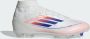 Adidas F50 League Mid Gras Voetbalschoenen (FG) Wit Blauw Rood - Thumbnail 4