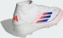 Adidas F50 League Mid Gras Voetbalschoenen (FG) Wit Blauw Rood - Thumbnail 8