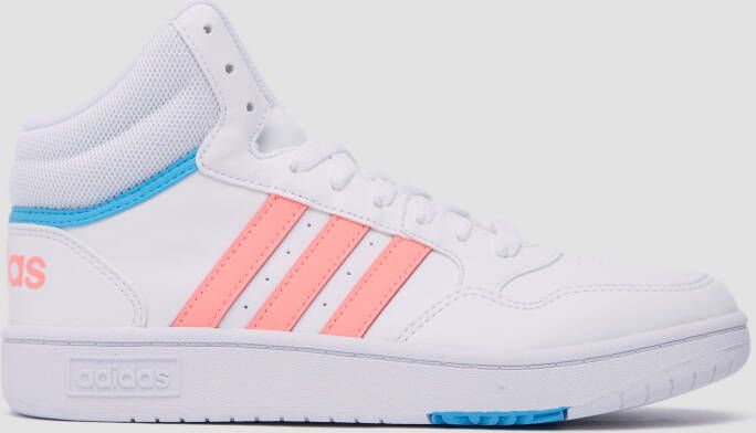 adidas hoops mid 3.0 sneakers wit roze kinderen