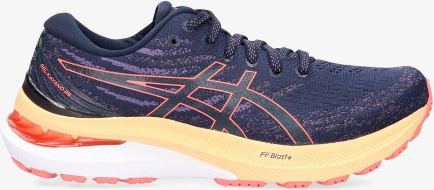 Asics gel-kayano 29 hardloopschoenen blauw oranje dames