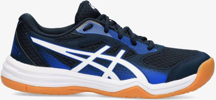 Asics upcourt 5 gs tennisschoenen blauw wit kinderen