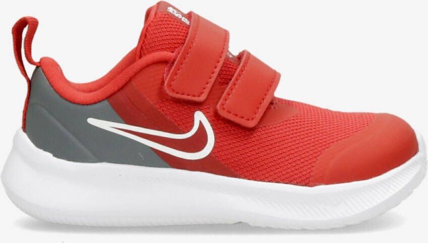 Nike star runner 3 hardloopschoenen rood grijs kinderen