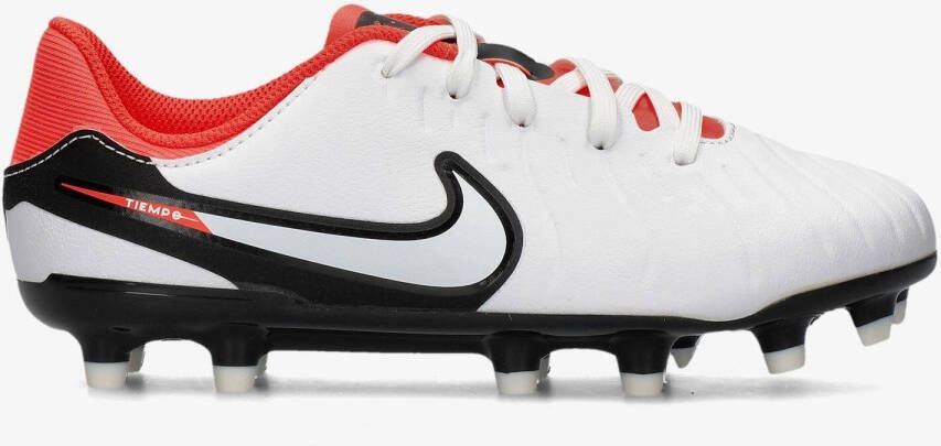 Nike tiempo legend aca fg voetbalschoenen wit zwart kinderen