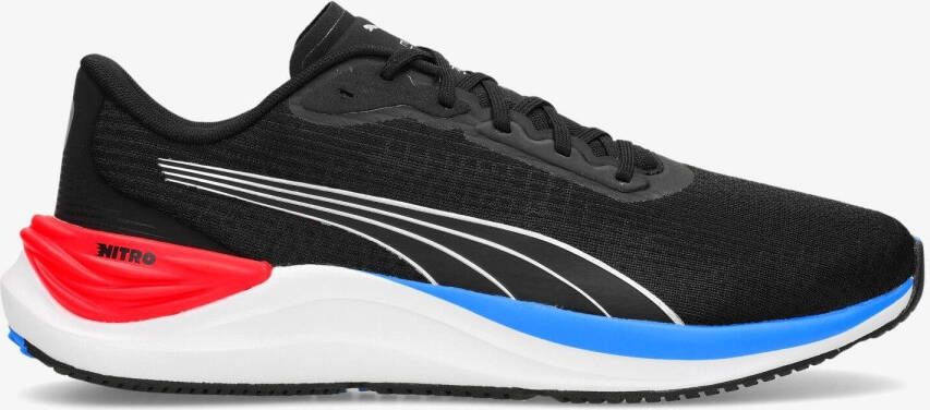 Puma electrify nitro 3 hardloopschoenen zwart blauw heren