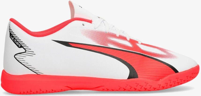 Puma ultra play indoor voetbalschoenen wit rood kinderen