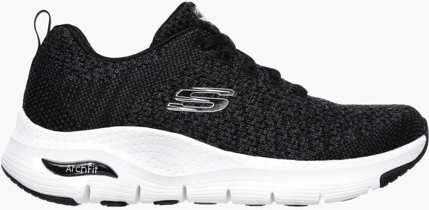 Skechers arch fit infinite adventure hardloopschoeenen zwart wit dames