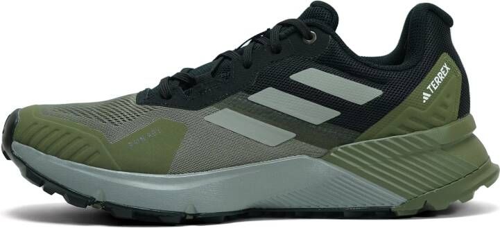 Adidas Terrex Soulstride RAIN.RDY Trailrunningschoenen olijfgroen zwart