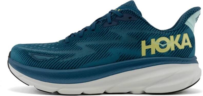 Hoka One Clifton 9 Logo-Print Sneakers Black Heren