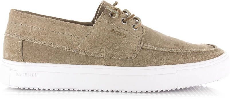 BLACKSTONE Dover | BG175 Lemon Pepper Beige Suede Lage sneakers Heren