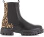 Bullboxer chelsea boot met panterprint Zwart Leer Chelsea boots Dames - Thumbnail 1