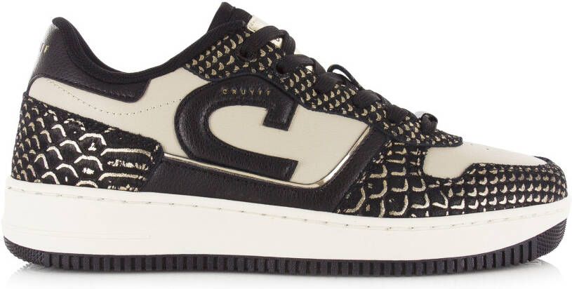 Cruyff Campo Low Lux black cream Zwart Leer Lage sneakers Dames