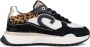 Cruyff Hyde Runner black beige leopard Zwart Leerlook Lage sneakers Dames - Thumbnail 3